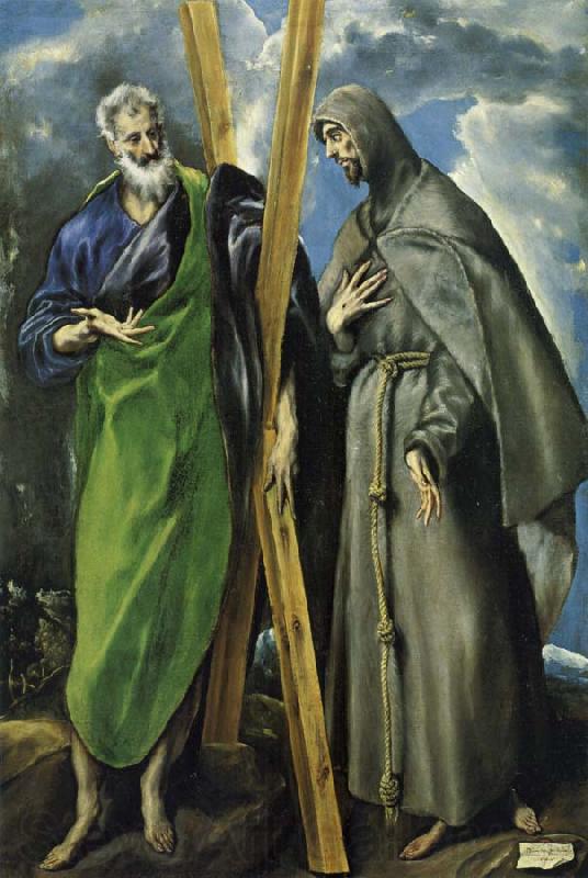 unknow artist Hl. Andreas and Hl. Franziskus, el Greco(1540-1614) Spain oil painting art